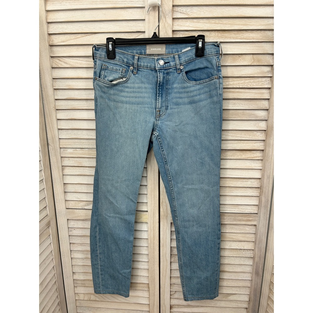 Everlane Skinny Jeans 29 Light Wash Denim Minimalist Coastal Preppy
